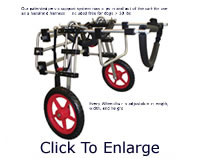 2 Wheel K-9 Cart Close-Up K-9 Cart Dog Wheelchair Close-Up
